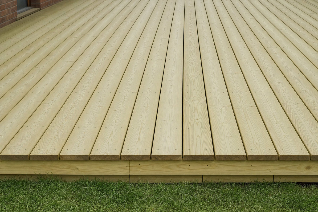 Pressure-treated wood deck construction in Moreno Valley, CA
